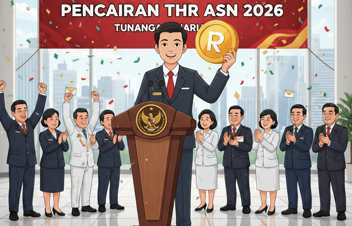 THR Lebaran ASN 2026 dipastikan cair awal Ramadan dengan anggaran Rp55 triliun. Cek rincian dan dasar hukumnya di sini.
