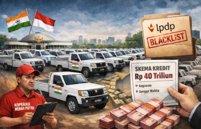105 ribu mobil pick up India untuk Koperasi Merah Putih dicicil Rp 40 triliun per tahun. Ini penjelasan skema APBN dan kasus LPDP.