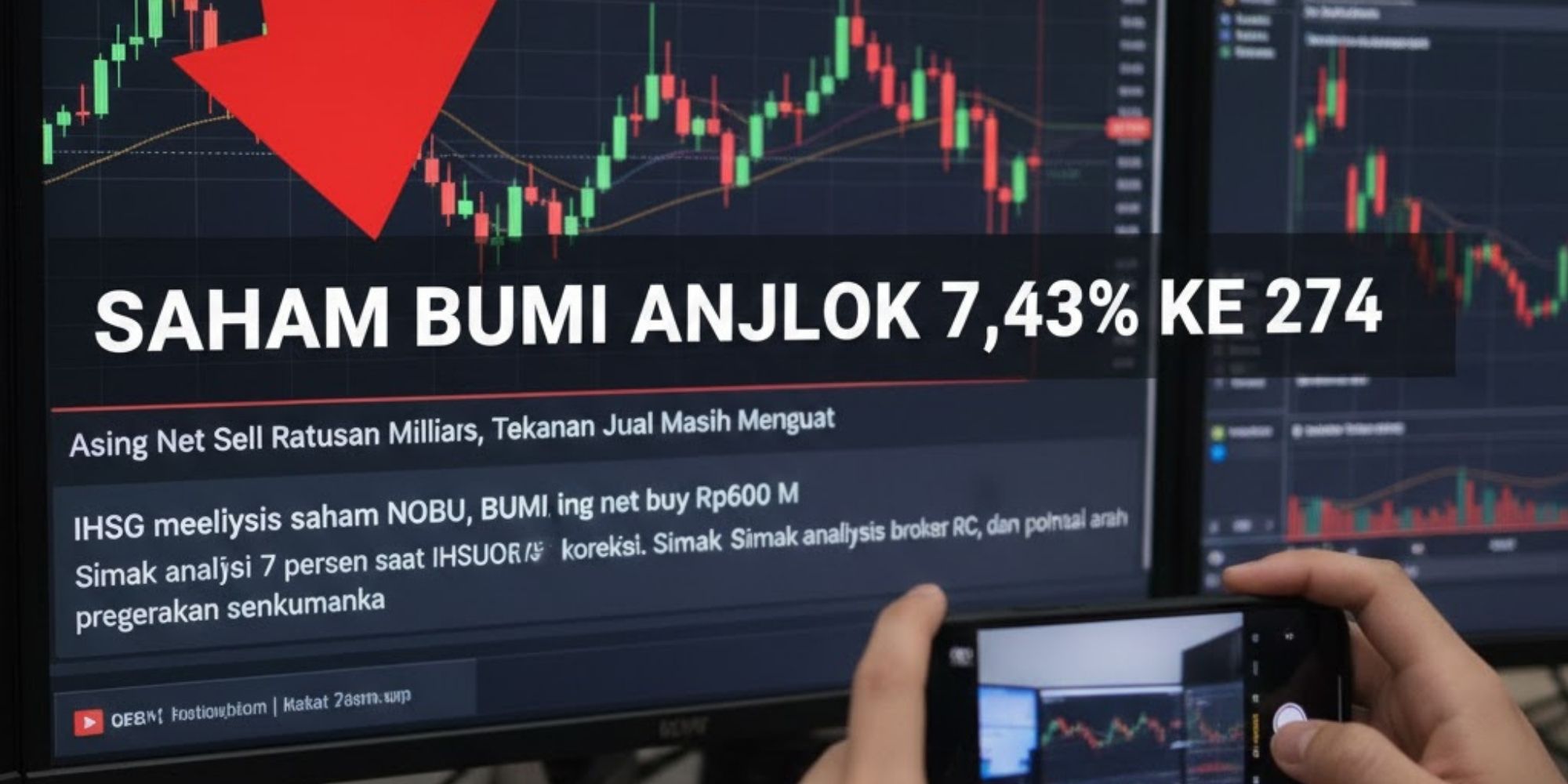 Saham BUMI anjlok 7 persen saat IHSG koreksi. Simak analisis broker RB, CC, dan potensi arah pergerakan selanjutnya.