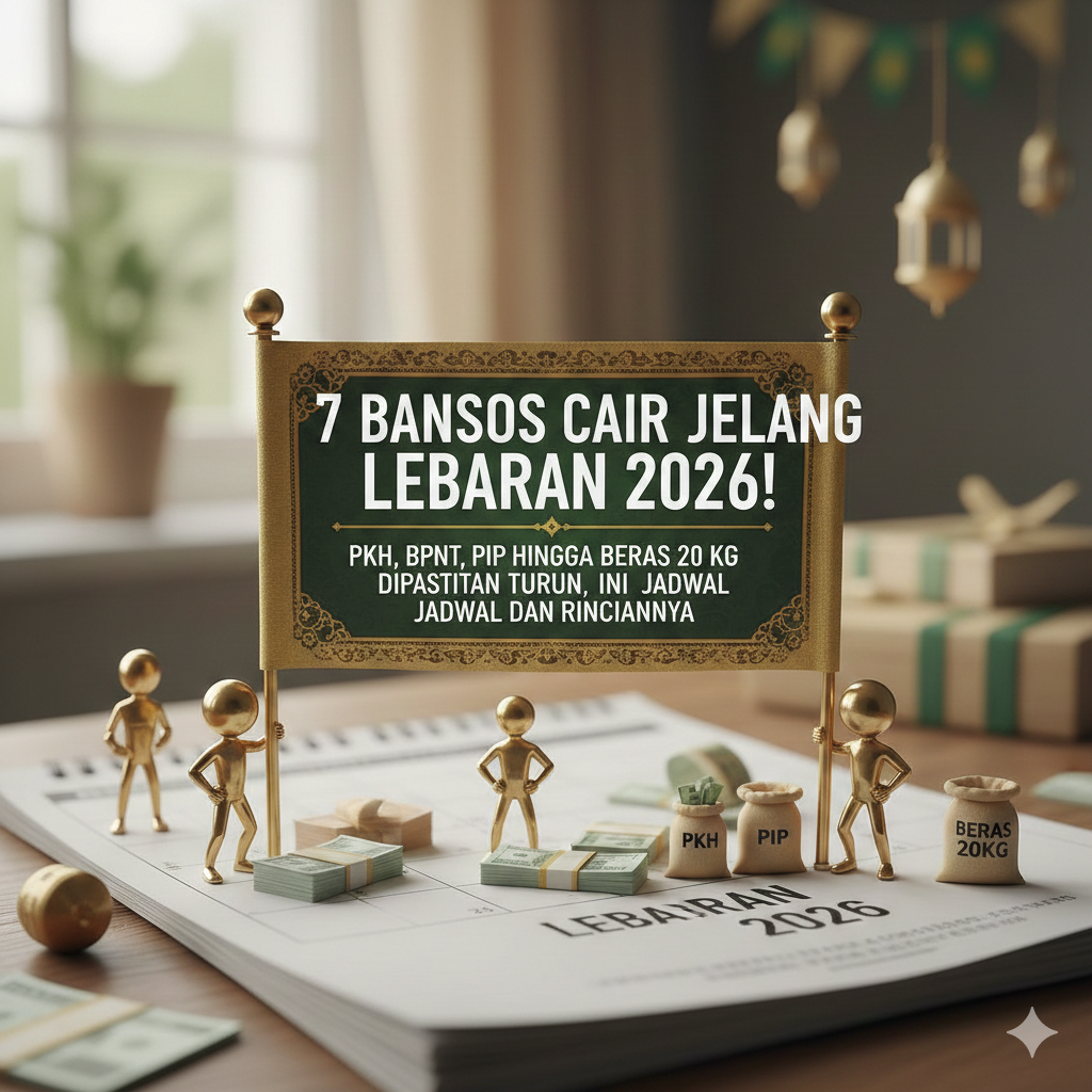 7 Bansos Cair Jelang Lebaran 2026! PKH, BPNT, PIP hingga Beras 20 Kg Dipastikan Turun, Ini Jadwal dan Rinciannya