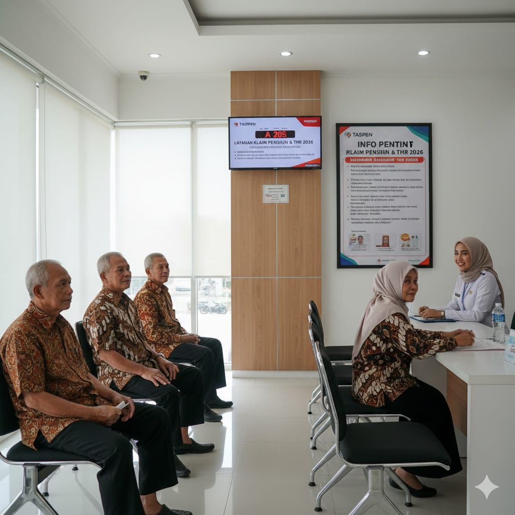 THR Pensiunan 2026 Rp55 triliun ramai dibahas. PT TASPEN Kediri tegaskan belum ada keputusan kenaikan pensiun resmi.