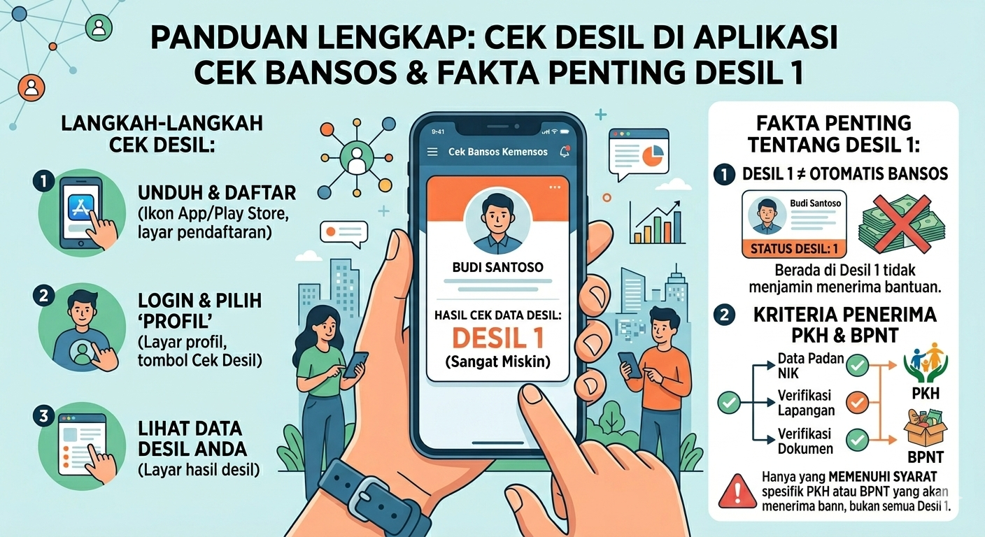 Cara Cek Desil di Aplikasi Cek Bansos, Ini Panduan Lengkap dan Fakta Desil 1 Belum Tentu Dapat PKH atau Sembako  
