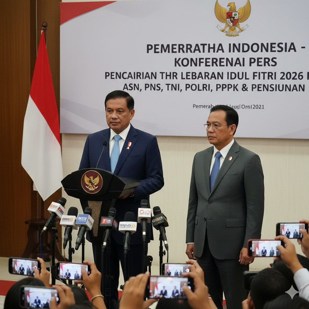 Pemerintah menyiapkan anggaran Rp55 triliun untuk pencairan THR Lebaran Idul Fitri 2026 bagi ASN, PNS, TNI, Polri, PPPK, dan pensiunan. Pengumuman resmi menunggu keputusan Presiden.