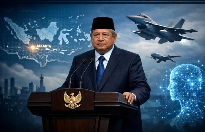 SBY soroti doktrin pertahanan Indonesia, tekankan air power dan AI hadapi perang modern yang bisa sasar Jakarta.