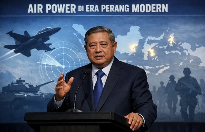 SBY soroti pentingnya air power di era perang modern dan minta doktrin pertahanan Indonesia segera berubah total.