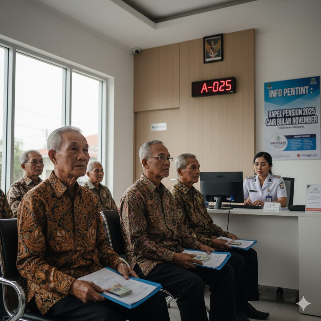 Rapel pensiun 2025 disebut cair November. PT TASPEN Kediri tegaskan belum ada keputusan resmi kenaikan pensiun.
