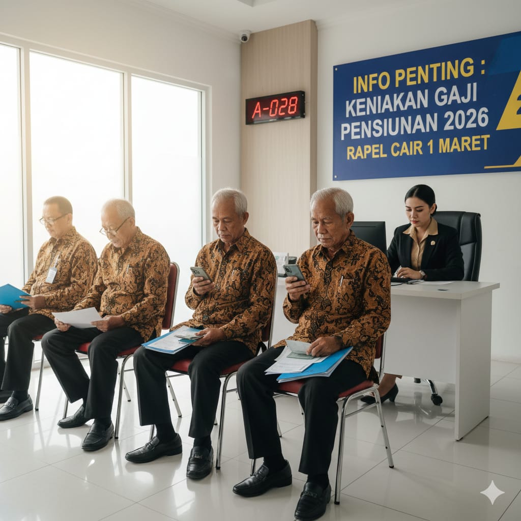 Kenaikan gaji pensiunan 2026 dan rapel 1 Maret viral. TASPEN tegaskan belum ada keputusan resmi pemerintah.