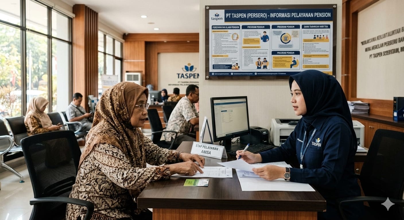 Harga emas Antam turun 16 Februari 2026, TASPEN Kediri tegaskan belum ada keputusan kenaikan pensiun. 