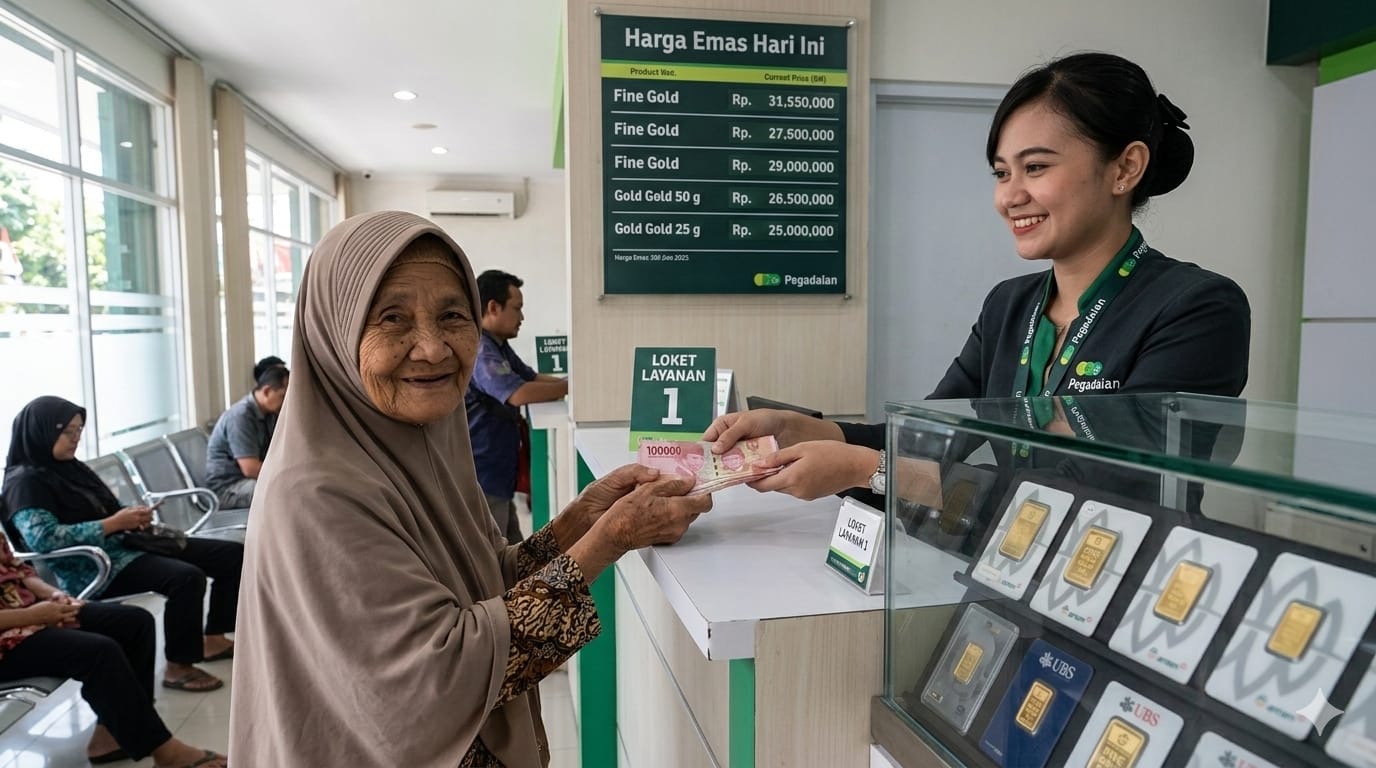 Harga emas 26 Februari 2026 turun tajam, TASPEN Kediri tegaskan belum ada keputusan kenaikan pensiun 2026.
