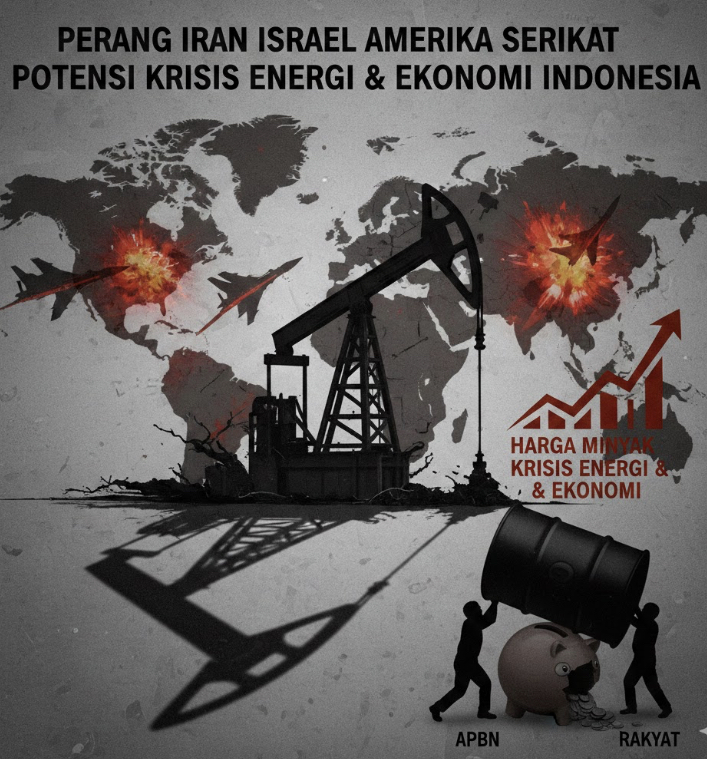 Perang Iran Israel Amerika Serikat berpotensi memicu krisis energi dan ekonomi Indonesia. Harga minyak terancam naik, APBN dan rakyat terdampak.