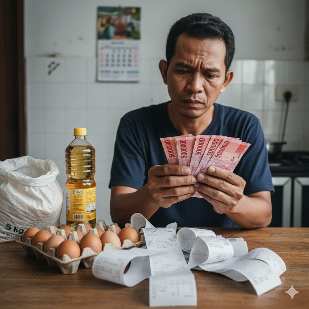 Uang Rp100.000 yang dulu cukup untuk berbagai kebutuhan kini terasa cepat habis dalam sehari. Kenaikan harga bahan pokok dan biaya hidup membuat daya beli masyarakat terus tergerus.