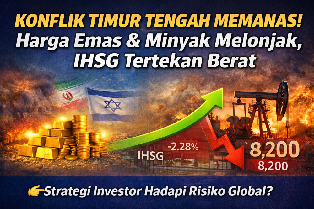 Konflik Timur Tengah memanas, harga emas dan minyak melonjak, IHSG tertekan. Simak strategi investor hadapi risiko global.