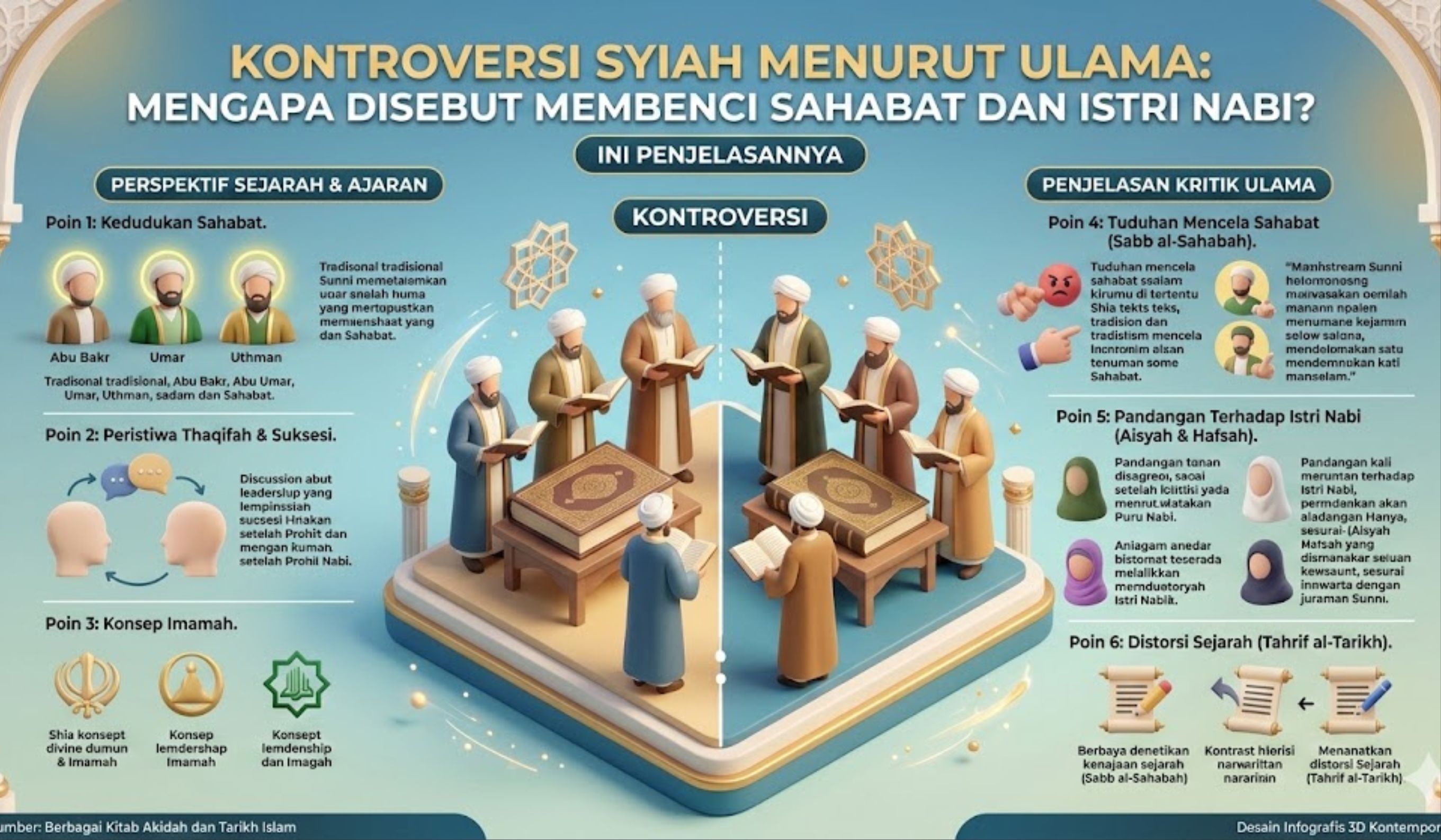 Syiah menurut ulama kembali jadi sorotan. Simak penjelasan soal sahabat Nabi, Aisyah, dan polemik imamah.