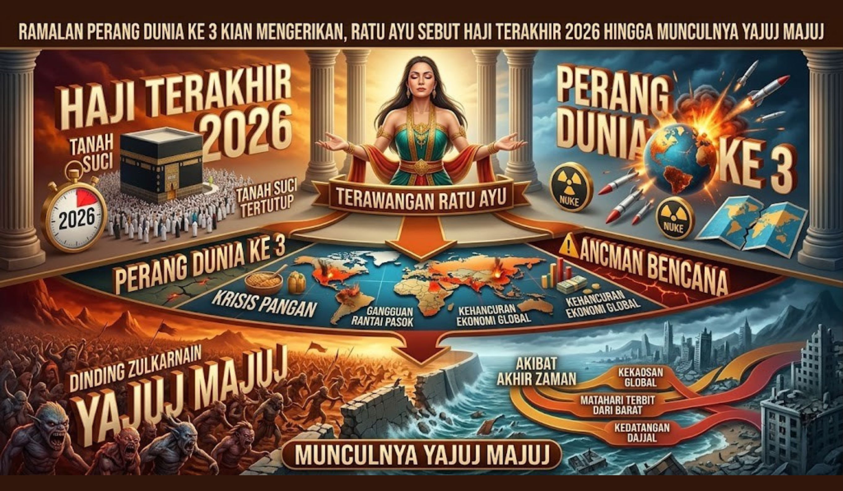 Ramalan Perang Dunia ke 3 kembali viral, sebut 2026 haji terakhir hingga kemunculan Yajuj Majuj.