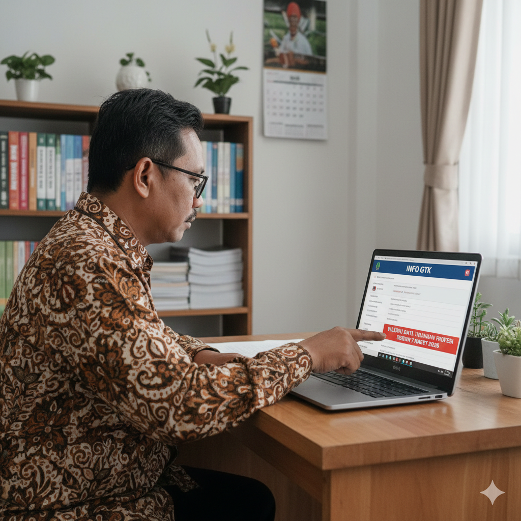 Guru diminta segera melakukan sinkronisasi data di Info GTK sebelum 7 Maret 2026 guna mempercepat pencairan tunjangan profesi guru Maret 2026.