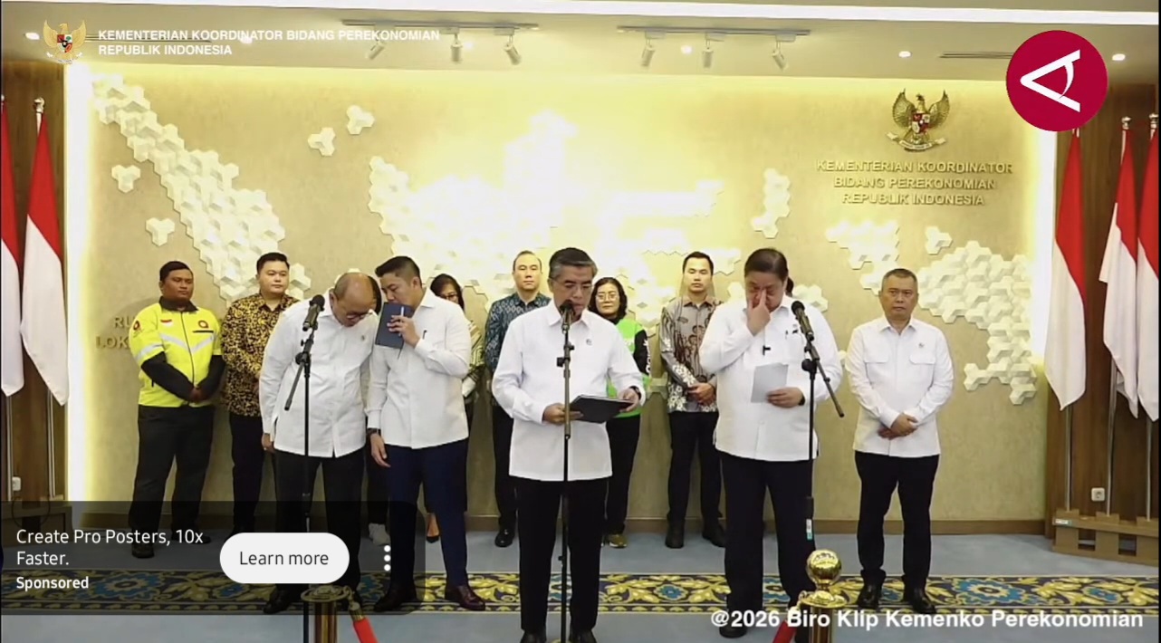 Konferensi pers terkait kebijakan THR, BHR, dan stimulus Idul Fitri.(FOTO: TANGKAPAN LAYAR YOUTUBE)