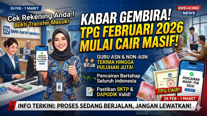 TPG Februari 2026 mulai cair masif. (Ilustrasi: Gemini)