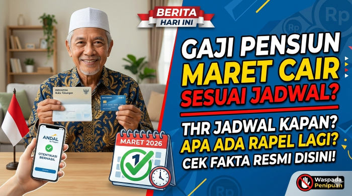 Gaji pensiun Maret 2026 cair 1 Maret? (Ilustrasi: Gemini)