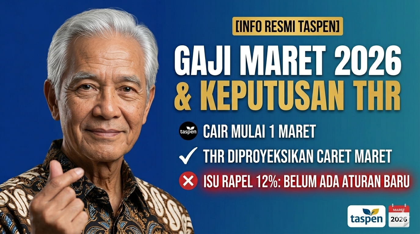 Gaji pensiunan Maret 2026 cair 1 Maret. (Ilustrasi: Gemini)