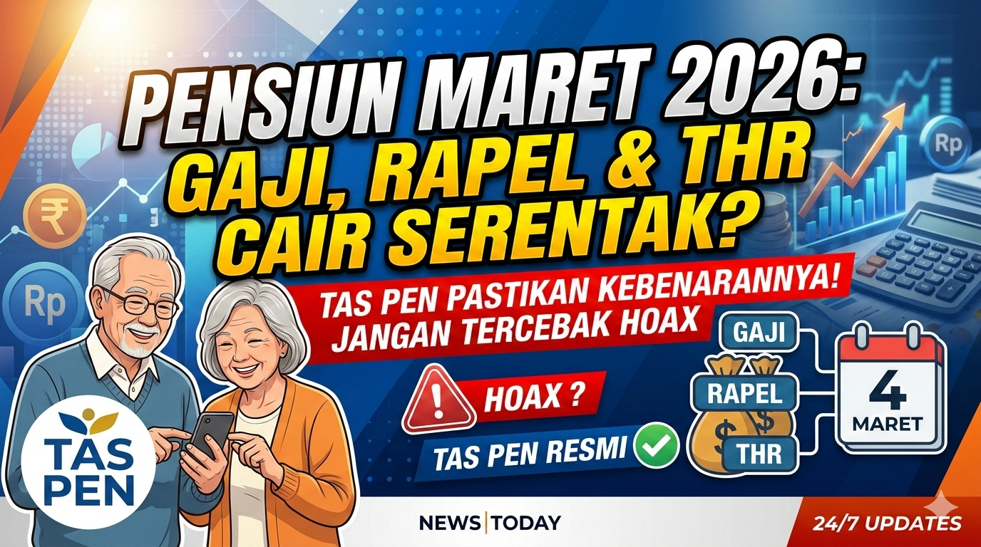 Gaji pensiun Maret 2026 disebut cair 4 Maret bareng rapel dan THR. (Ilustrasi: Gemini)