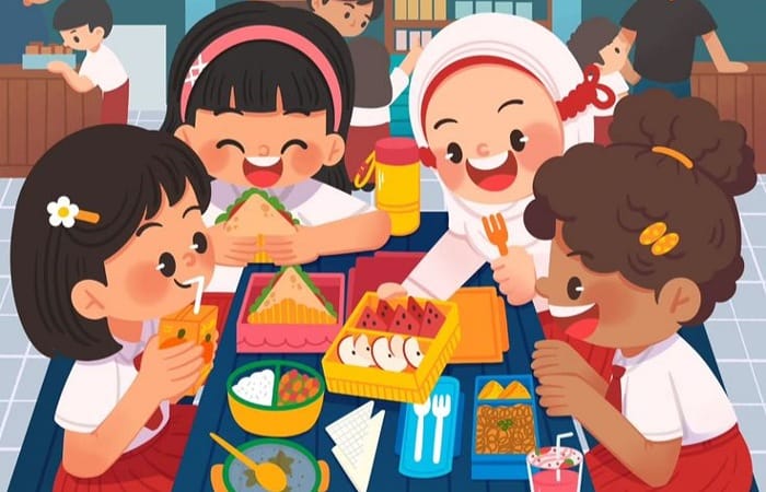 MBG Ramadan di SMP Negeri 13 Surabaya tetap jalan. 900 siswa terima makan bergizi gratis dengan menu tahan hingga buka.