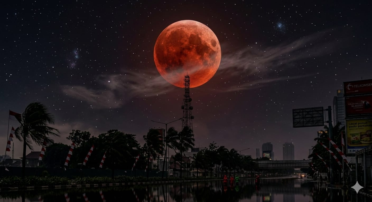 Mitos gerhana bulan total dari berbagai budaya dunia, mulai Batara Kala hingga kisah jaguar memakan bulan.