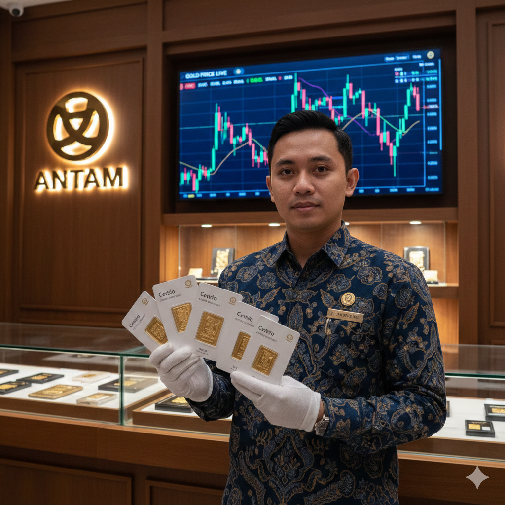 Harga emas Antam diproyeksikan naik tipis Rp13.000&ndash;Rp16.000 mengikuti pergerakan emas dunia yang mulai menguat, meski belum menutup koreksi tajam Rp77.000 sebelumnya.