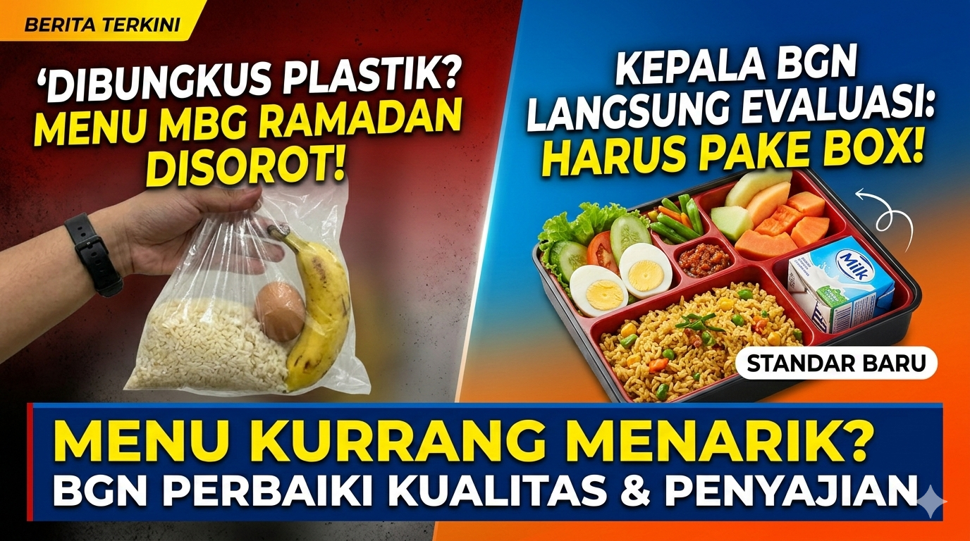 Menu MBG Ramadan dikritik. (Ilustrasi: Gemini)