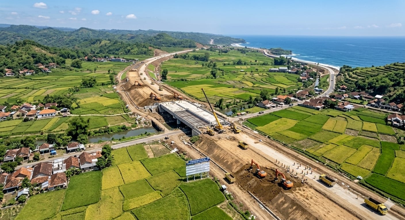 Tol Kepanjen Blitar Tulungagung 99 km segera dibangun. Ruas 33 km di Tulungagung lintasi 43 desa, target rampung 2025. 