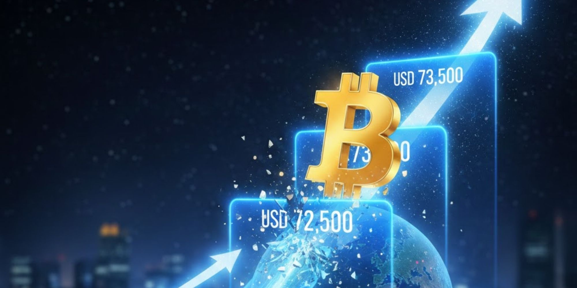 Bitcoin tembus USD 72.000 dan bertahan di 73.500. Analis prediksi potensi rally hingga USD 83.000 di tengah geopolitik dan inflow ETF.