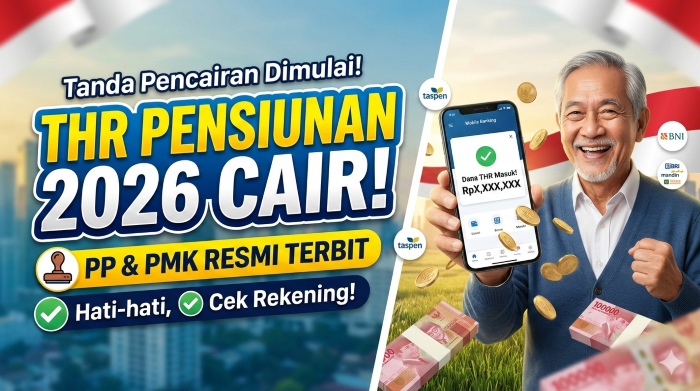 THR pensiunan 2026 mulai cair 5 Maret. (Ilustrasi: Gemini)