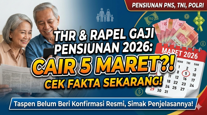 Kabar THR pensiunan 2026 cair 5 Maret ramai dibahas. (Ilustrasi: Gemini)