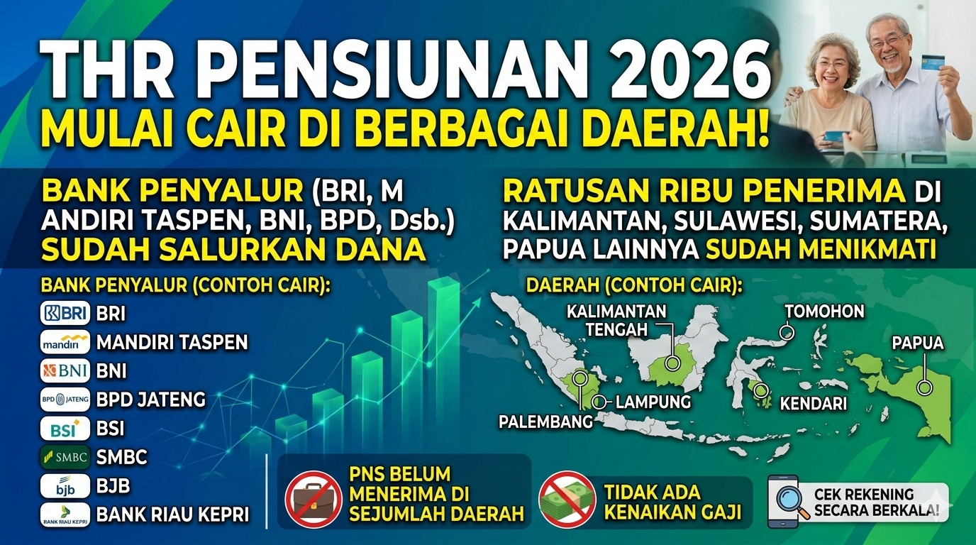 THR pensiunan 2026 mulai cair. (Ilustrasi: Gemini)