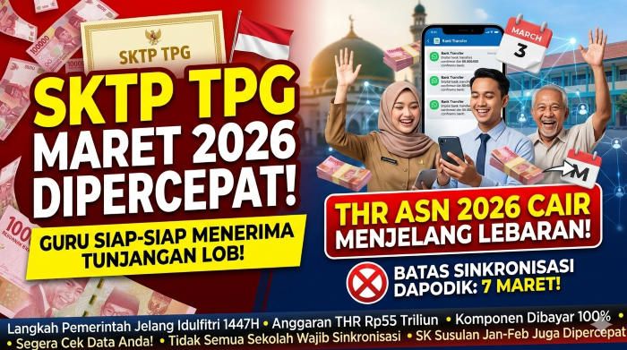 SKTP TPG Maret 2026 dipercepat. (Ilustrasi: Gemini)