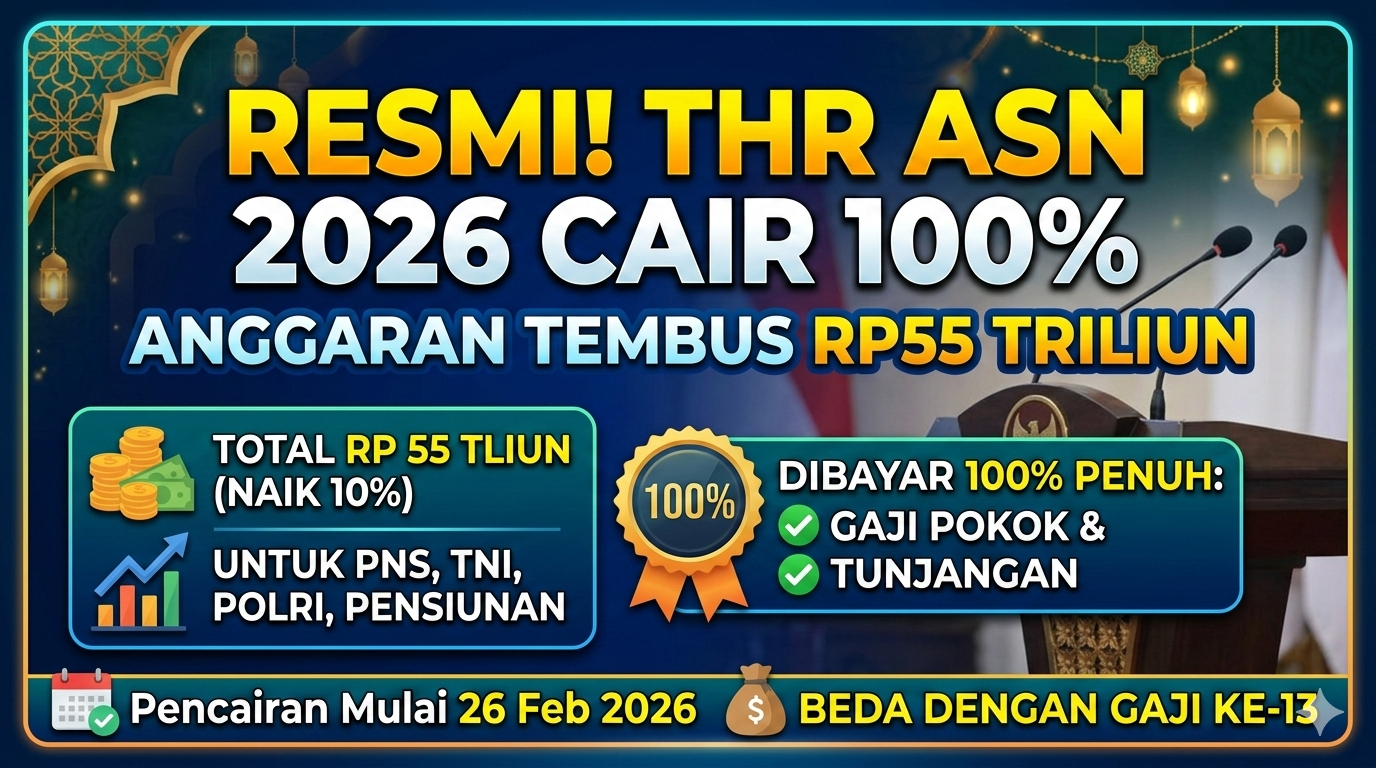 THR ASN 2026 cair 100 persen. (Ilustrasi: Gemini)