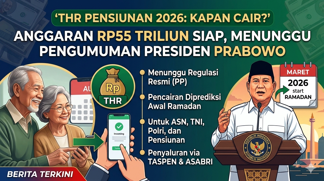 THR pensiunan 2026 belum cair? (Ilustrasi: Gemini)