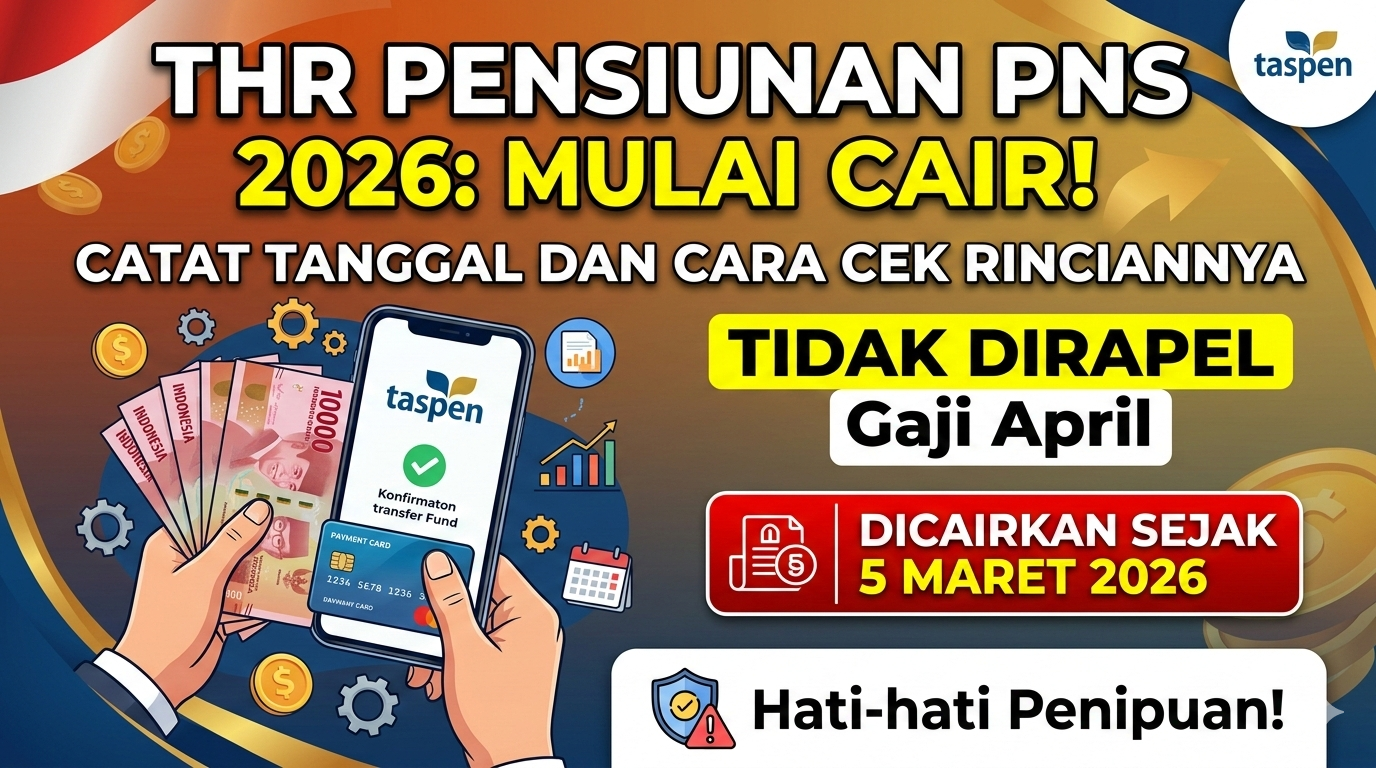 THR pensiunan PNS 2026 mulai cair 5 Maret. (Ilustrasi: Gemini)