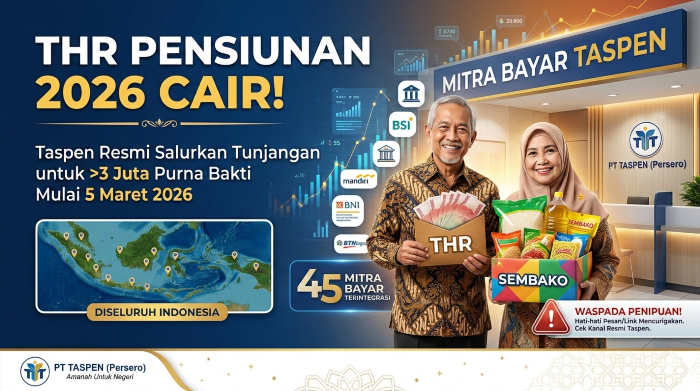 THR pensiunan 2026 mulai cair sejak 5 Maret. (Ilustrasi: Gemini)