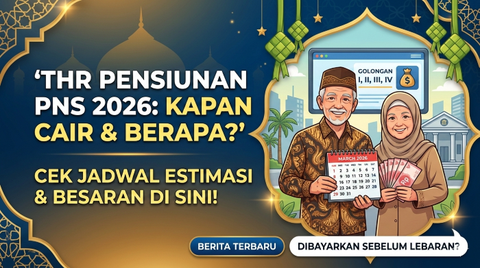 THR pensiunan PNS 2026 diperkirakan cair akhir Februari. (Ilustrasi: Gemini)