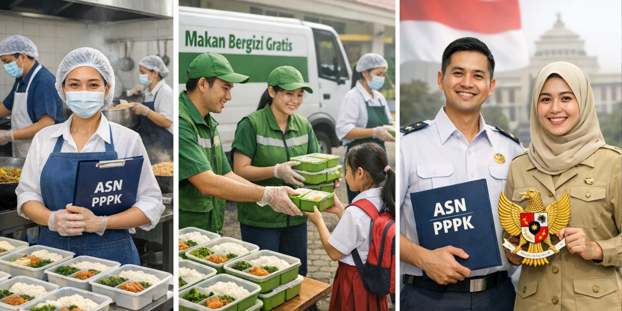 Gaji pegawai SPPG yang diangkat jadi ASN PPPK program Makan Bergizi Gratis berkisar Rp2,2 juta hingga Rp3,2 juta sesuai golongan dan masa ke