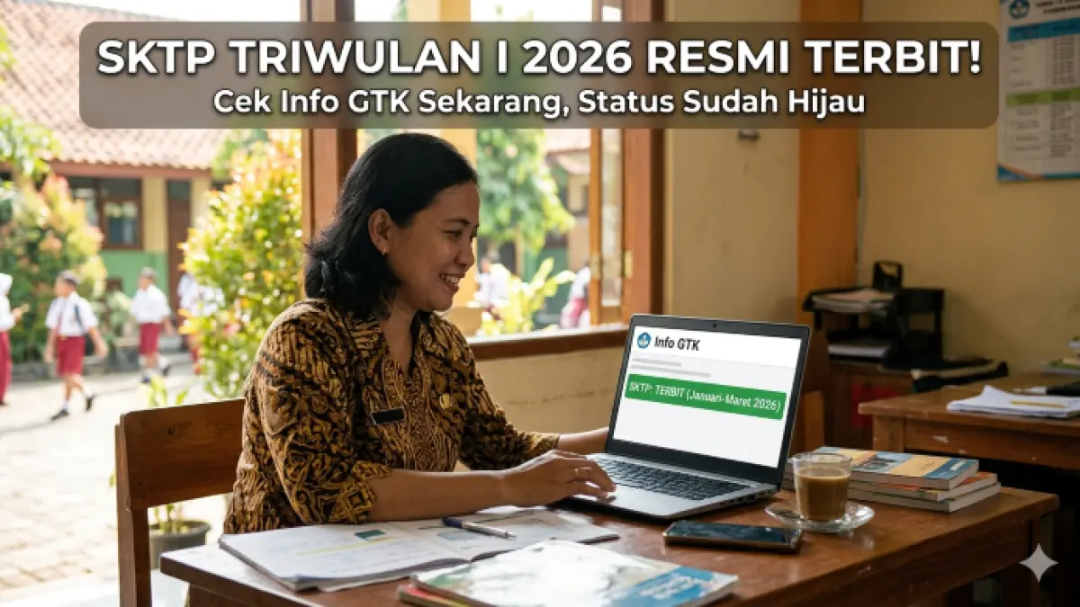 SKTP Januari–Maret 2026 sudah terbit di Info GTK. (Ilustrasi: Gemini)