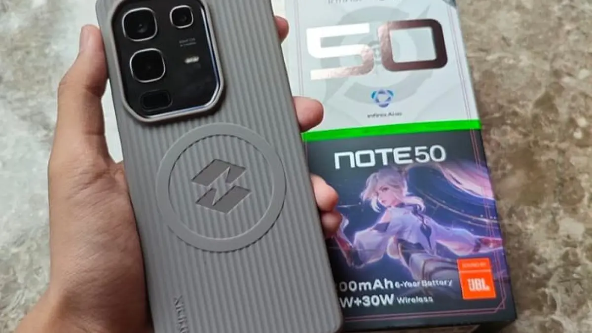 Review Infinix Note 50 Pro, HP Rp2 jutaan dengan fitur AI lengkap, wireless charging, layar 144 Hz, dan desain premium rasa flagship.