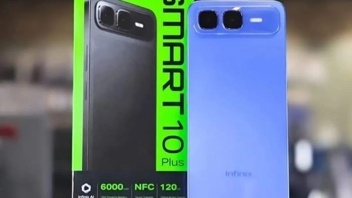 Review Infinix Smart 10 Plus: desain futuristik, layar 120Hz, baterai 6.000 mAh tahan 2 hari, performa gaming stabil di harga terjangkau.
