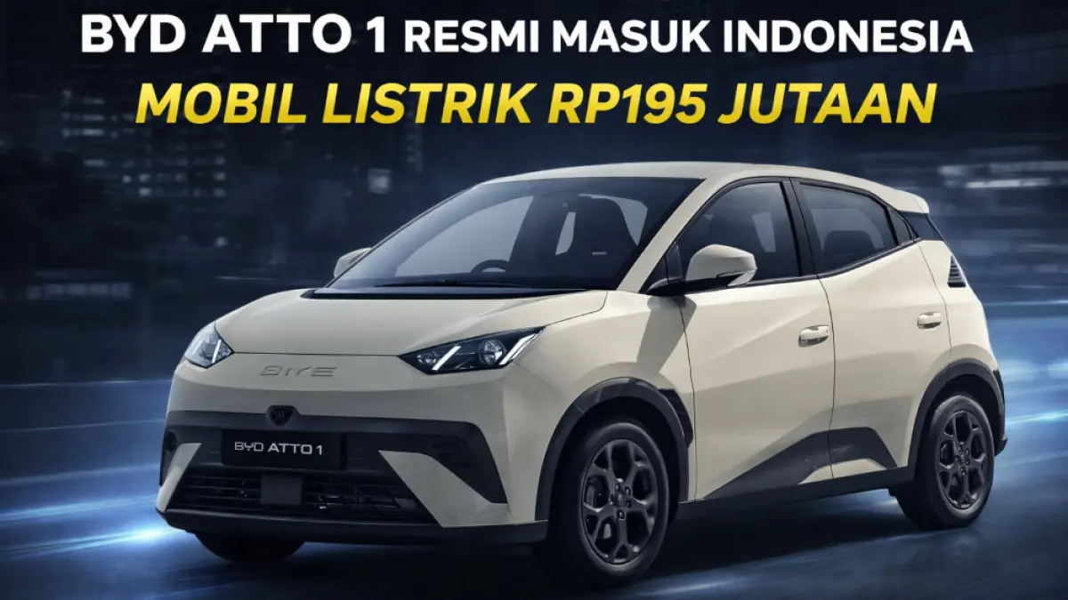 BYD Atto 1 hadir di Indonesia dengan harga Rp195 juta dan jarak tempuh 300 km. Mobil listrik murah ini bikin pasar gempar!