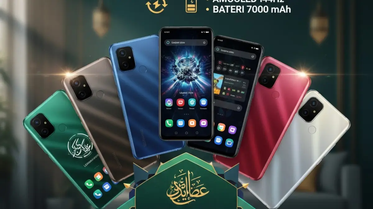 7 HP 2 jutaan terbaik Lebaran 2026 hadir dengan spek gahar, mulai AMOLED 144Hz hingga baterai 7000 mAh.