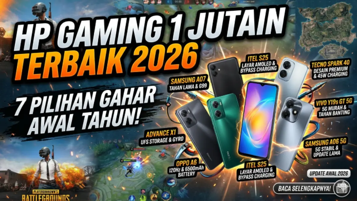 HP gaming 1 jutaan terbaik 2026 hadir dengan spek gahar, RAM besar, dan chipset kencang. (Ilustrasi: Gemini)