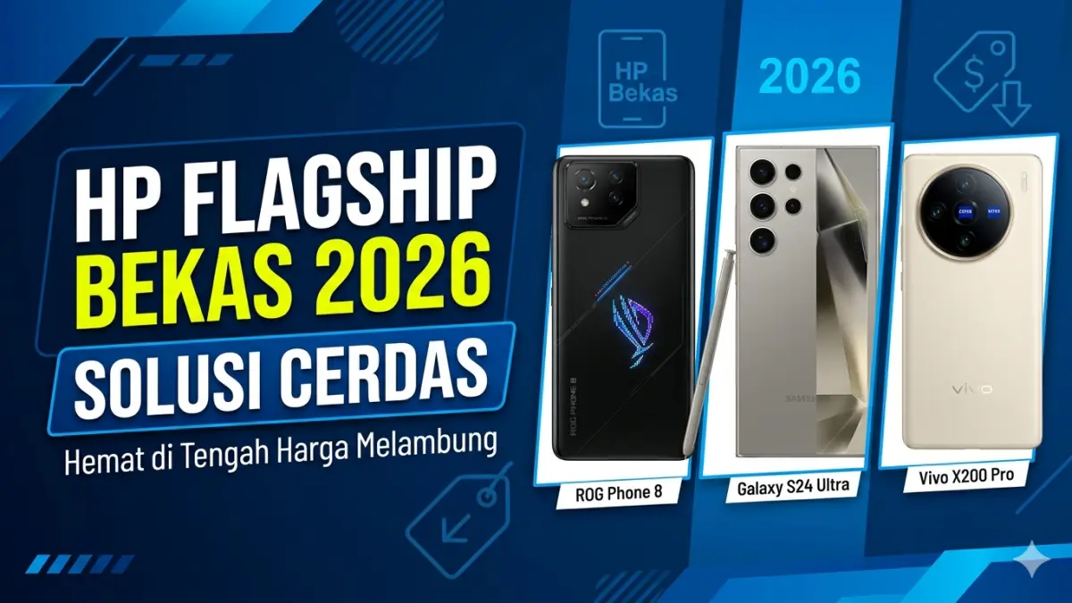 Rekomendasi HP flagship bekas 2026 dengan harga turun drastis, dari Rp30 juta jadi Rp6 jutaan. (Ilustrasi: Gemini)