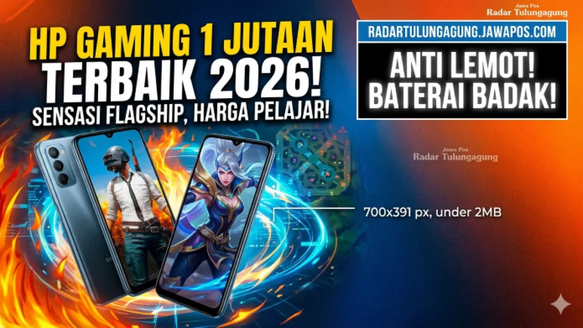 HP gaming 1 jutaan terbaik 2026 hadir dengan spek gahar, layar 144 Hz, dan baterai besar. (Ilustrasi: Gemini)