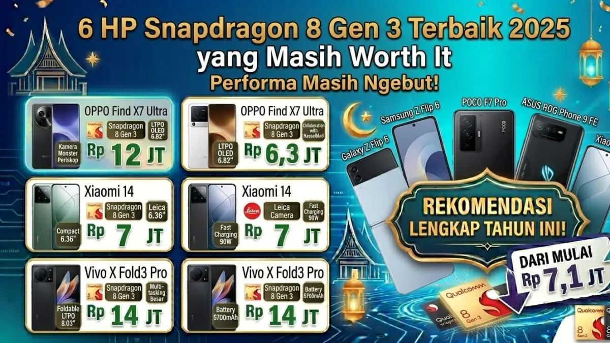 HP Snapdragon 8 Gen 3 terbaik 2025 masih worth it dibeli, performa kencang, harga turun, cocok untuk gaming dan multitasking.