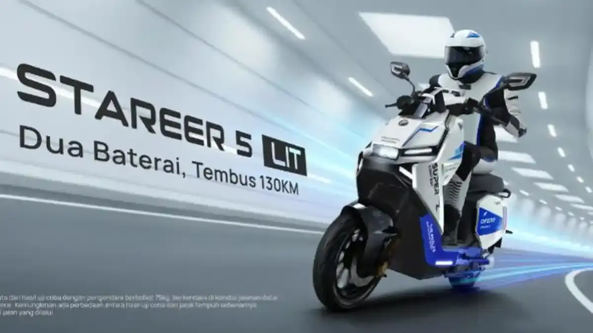 Ofero Stareer 5 Lit hadir dengan baterai 60 volt, motor 1.200 watt, dan jarak tempuh hingga 130 kilometer.
